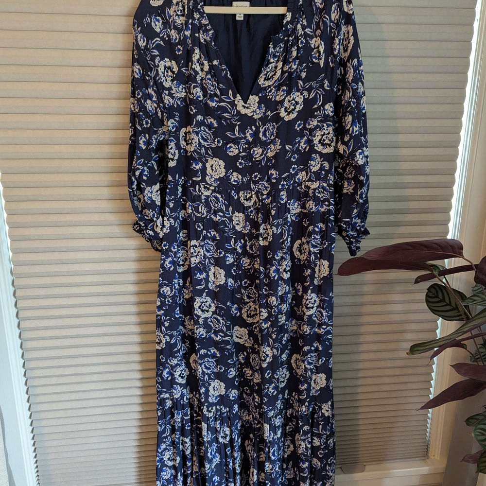 Floral Navy Blue Dress